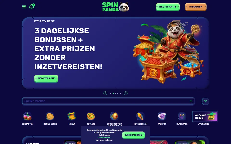 SpinPanda casino screenshot